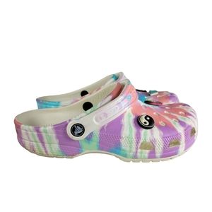 Crocs Classic Multicolor Clogs With Jibbitz Size M6/W8
